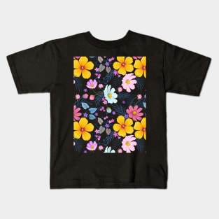 Colorful and Pretty Flower Design Pattern Kids T-Shirt